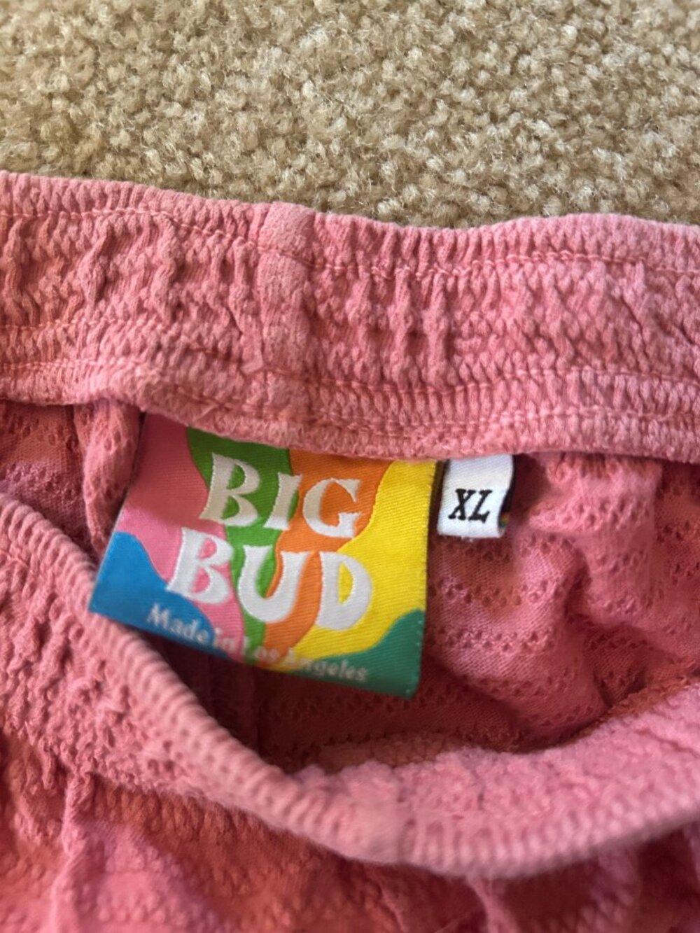 Big Bud Press Honeycomb Easy Pants - Raspberry Sorbet XL - Picture 5 of 8